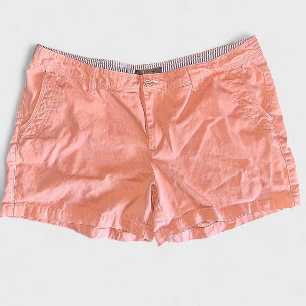 Natural Reflections Peach Short Cotton Outdoor Twill Shorts - Size 18
